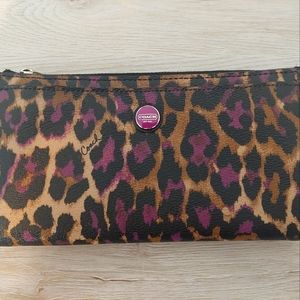 Leopard print Coach wallet